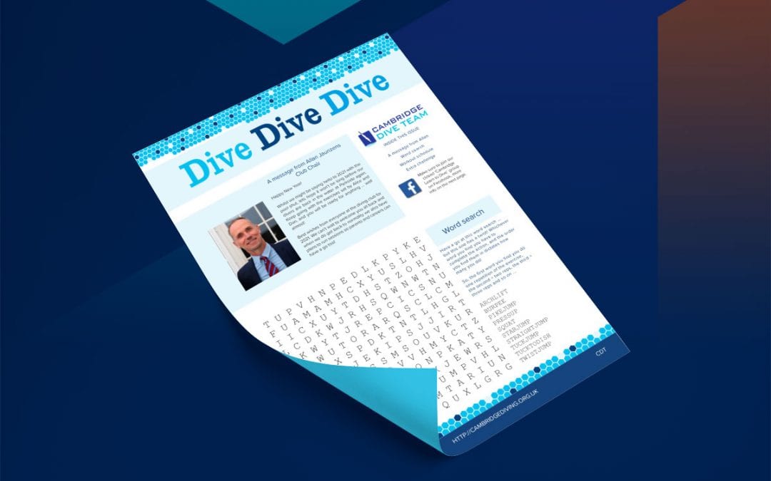 DiveDiveDive Newsletter sheet
