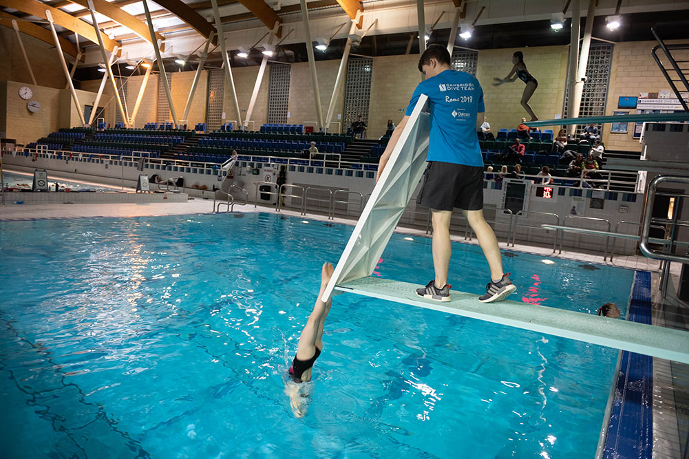 Springboard coaching Springboard diver and coach